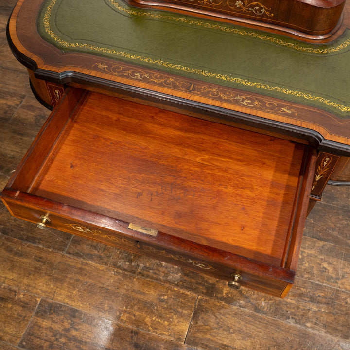 ウォールナット レザートップ ヴィクトリアン デスク /25L