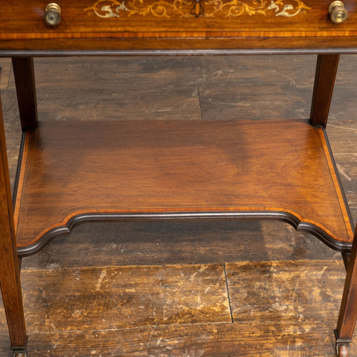 ウォールナット レザートップ ヴィクトリアン デスク /25L