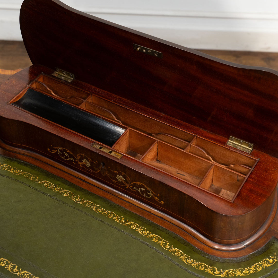 ウォールナット レザートップ ヴィクトリアン デスク /25L