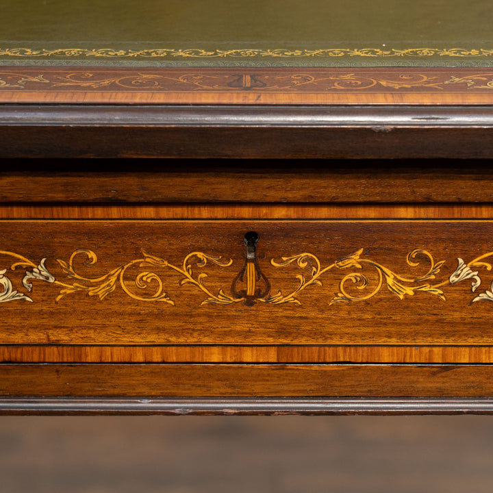 ウォールナット レザートップ ヴィクトリアン デスク /25L