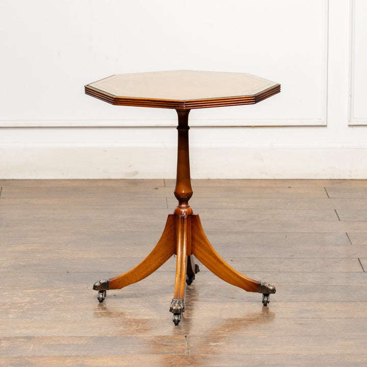 ウォールナット 八角形天板 ワインテーブル キャスター付き /25L