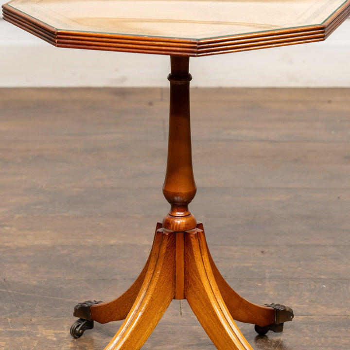 ウォールナット 八角形天板 ワインテーブル キャスター付き /25L