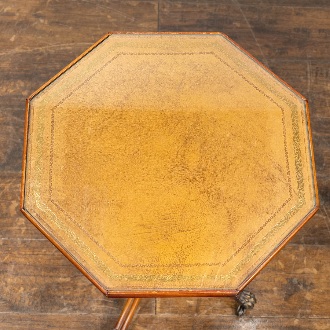 ウォールナット 八角形天板 ワインテーブル キャスター付き /25L