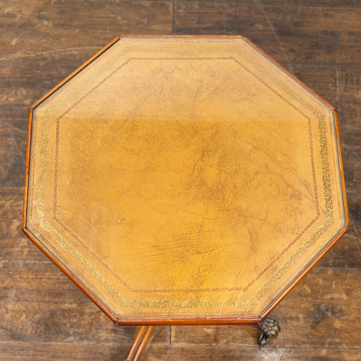 ウォールナット 八角形天板 ワインテーブル キャスター付き /25L