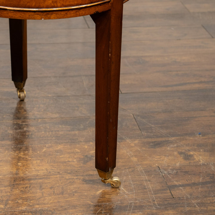 ウォールナット レザートップ キドニーデスク /25L