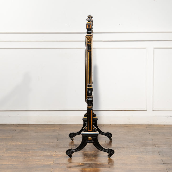 布で作られた花々が色彩豊か ナポレオン3世様式 ファイヤースクリーン /25L