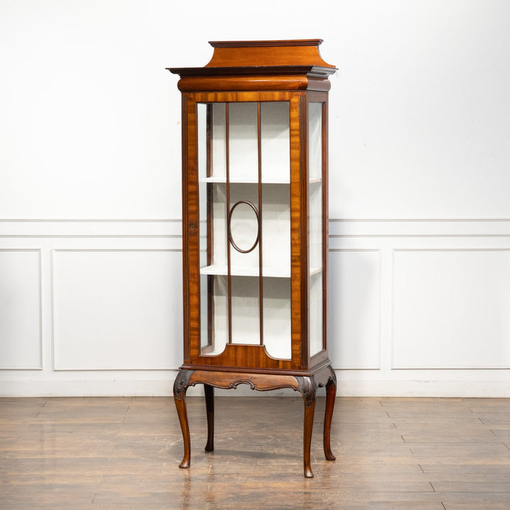 ウォールナット カブリオールレッグ ディスプレイキャビネット /25L