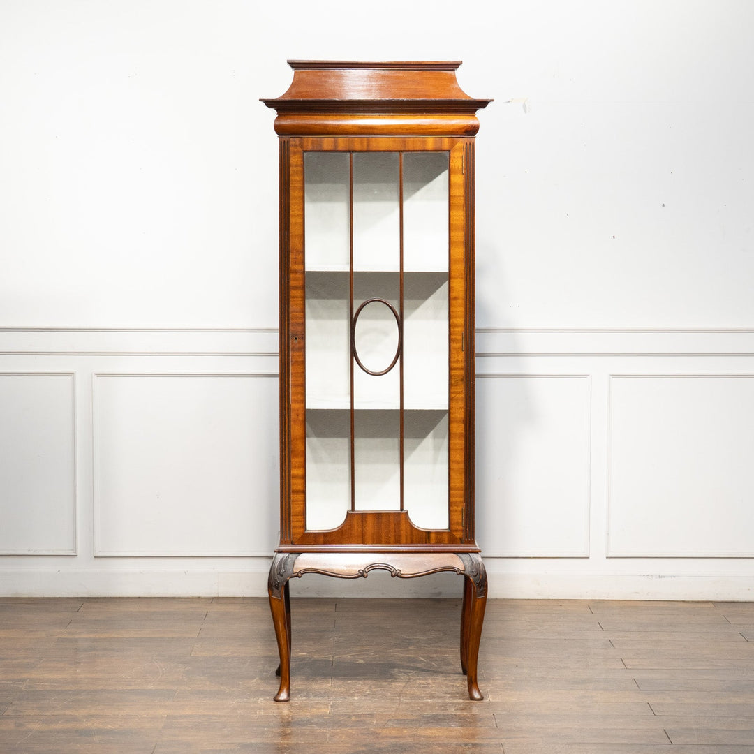 ウォールナット カブリオールレッグ ディスプレイキャビネット /25L