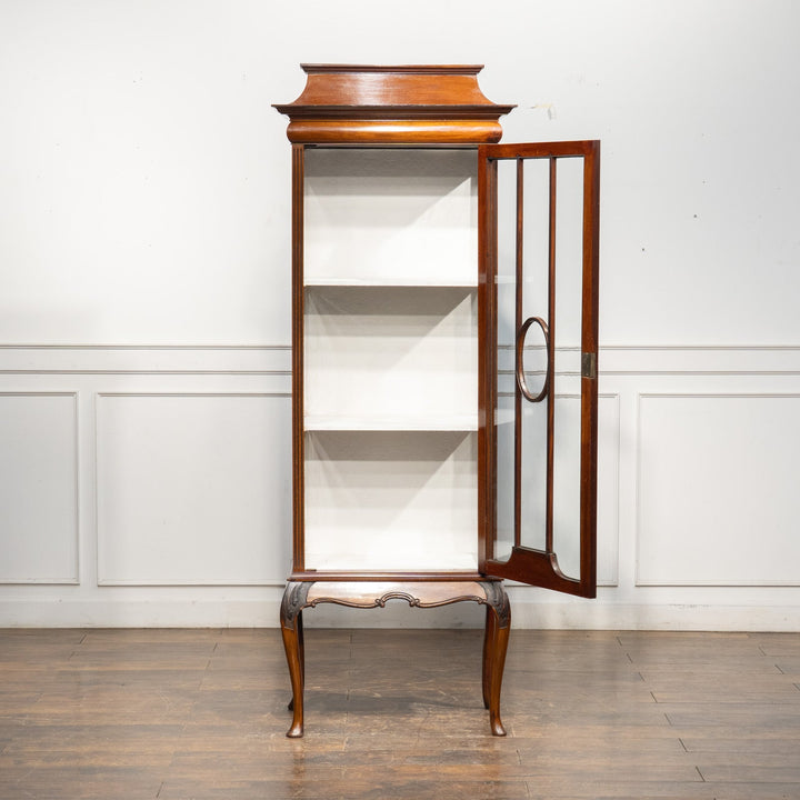 ウォールナット カブリオールレッグ ディスプレイキャビネット /25L