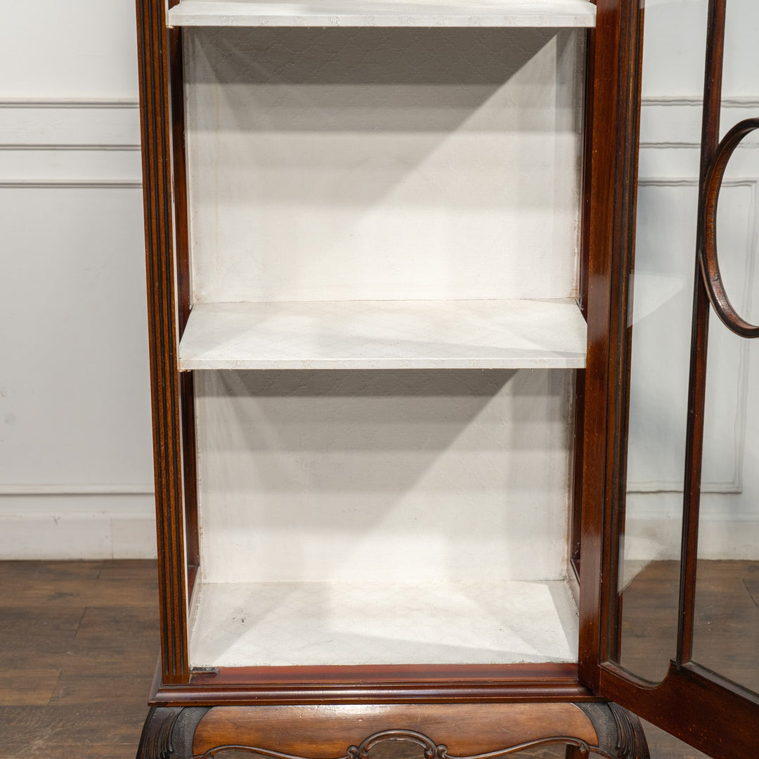 ウォールナット カブリオールレッグ ディスプレイキャビネット /25L