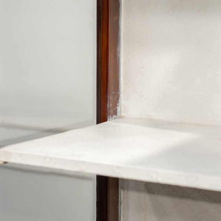 ウォールナット カブリオールレッグ ディスプレイキャビネット /25L