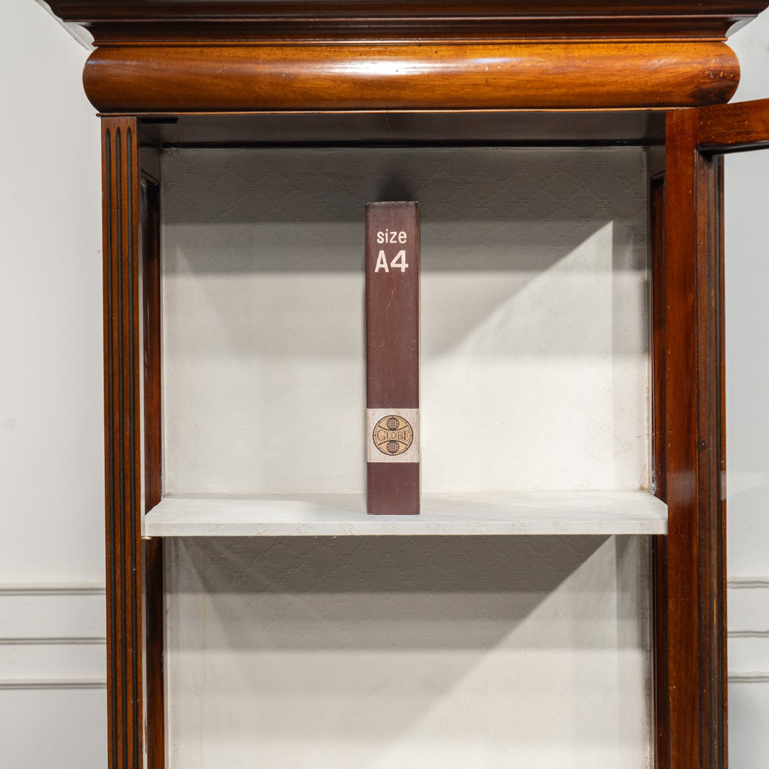 ウォールナット カブリオールレッグ ディスプレイキャビネット /25L