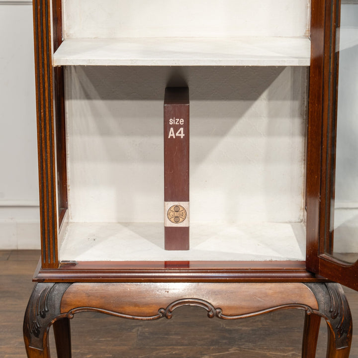 ウォールナット カブリオールレッグ ディスプレイキャビネット /25L