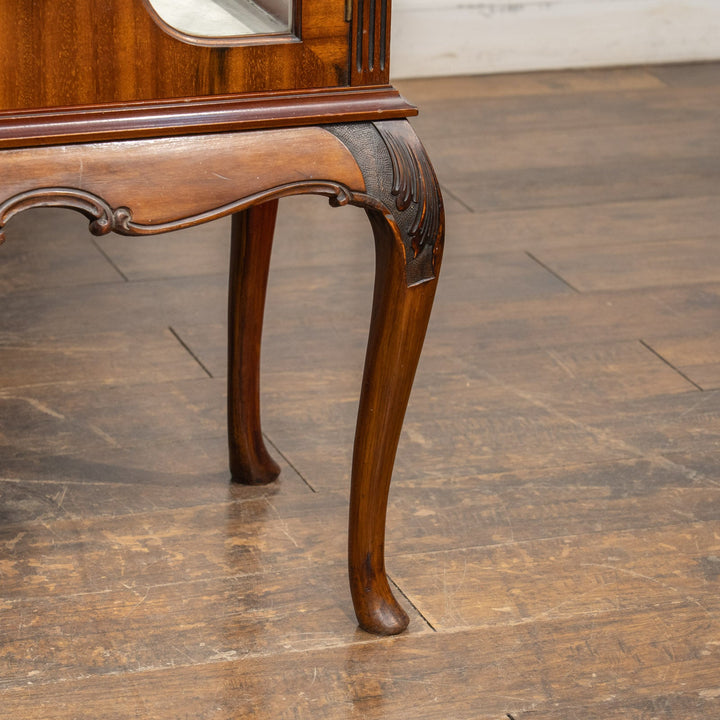 ウォールナット カブリオールレッグ ディスプレイキャビネット /25L