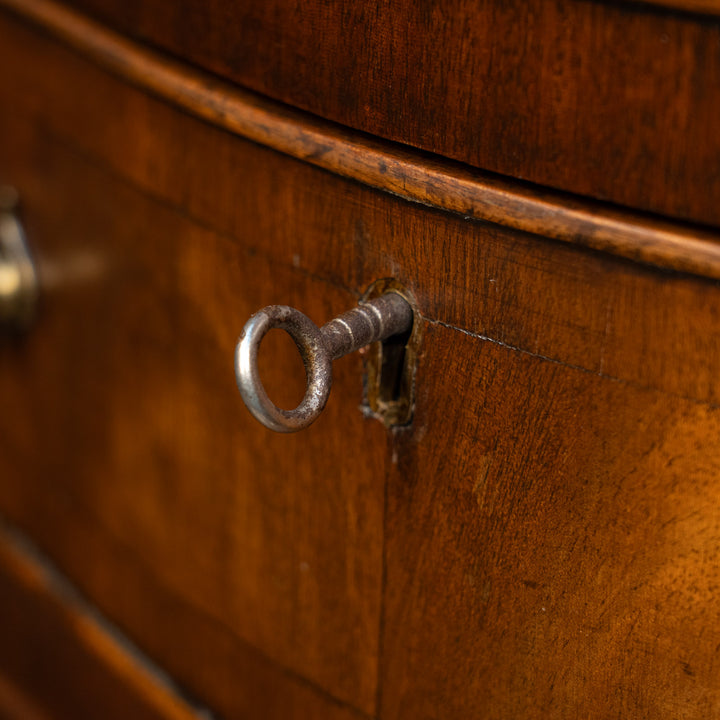 一回り小さなチェストが上に載って収納力たっぷり ウォールナット 6段チェストオンチェスト /25L