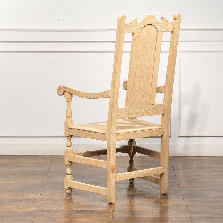 無塗装のナチュラルな木材の質感が魅力的 ハイバック ダイニングアームチェア /25L-1