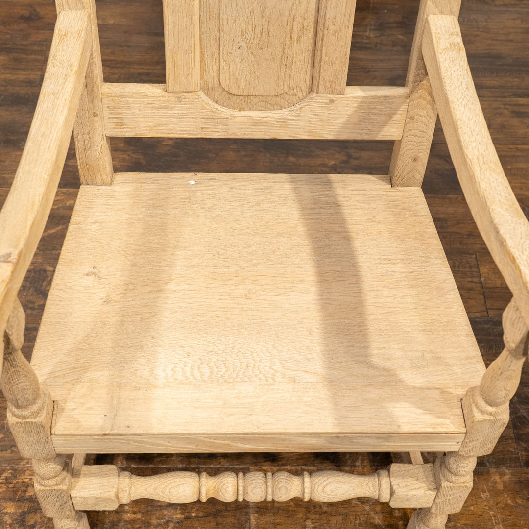 無塗装のナチュラルな木材の質感が魅力的 ハイバック ダイニングアームチェア /25L-1