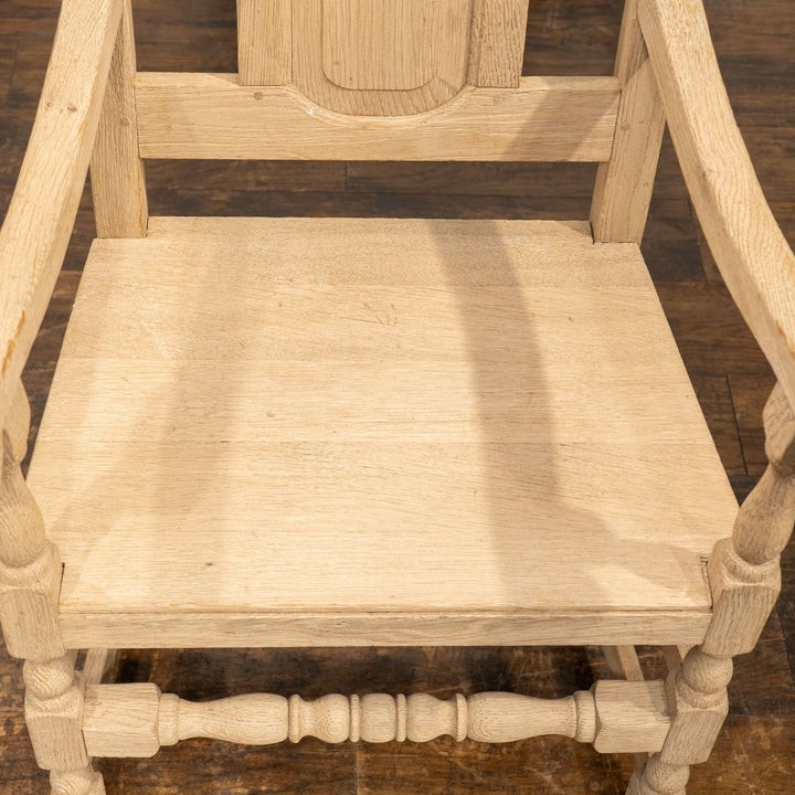 無塗装のナチュラルな木材の質感が魅力的 ハイバック ダイニングアームチェア /25L-2