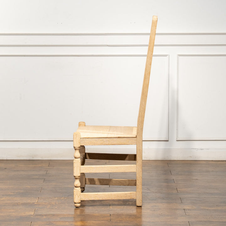 無塗装のナチュラルな木材の質感が魅力的 ハイバック ダイニングチェア /25L-4