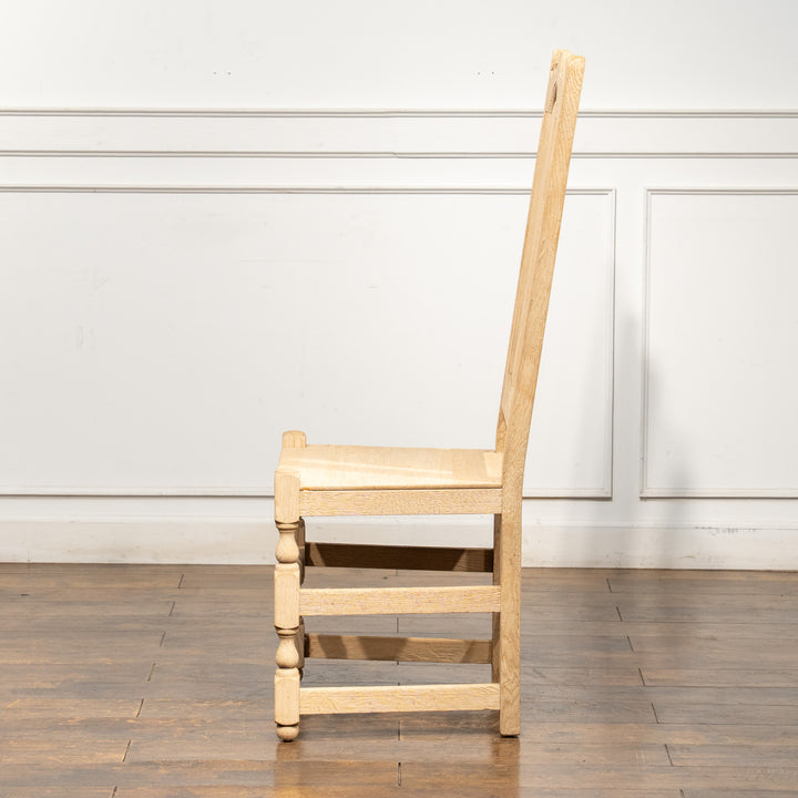 無塗装のナチュラルな木材の質感が魅力的 ハイバック ダイニングチェア /25L-5