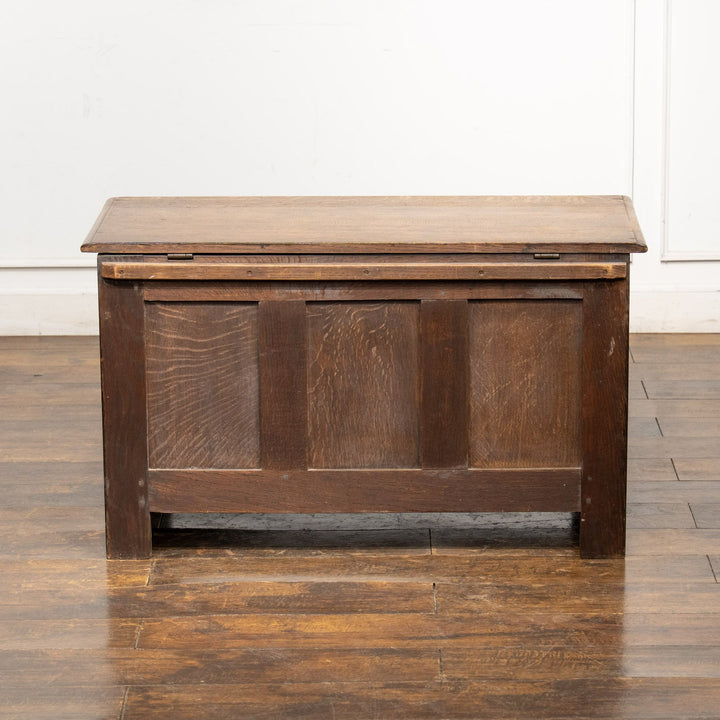 経年を感じるオーク材の質感が素敵 便利な収納付きベンチ ブランケットボックス コファー /25L