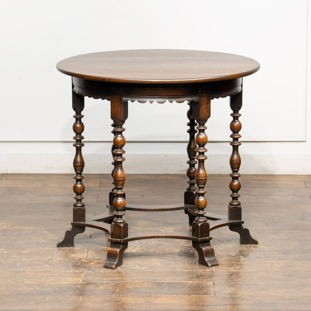 オーク ラウンド ティーテーブル /25L