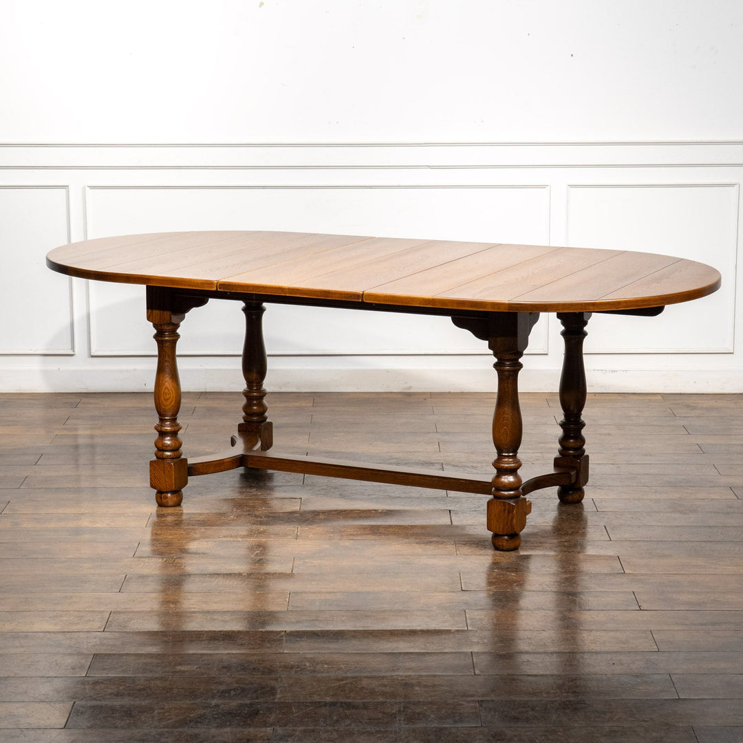 特大サイズへと天板が変化する オーク ラージ エクステンション ダイニングテーブル /25L