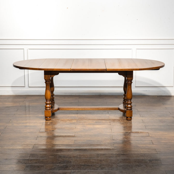 特大サイズへと天板が変化する オーク ラージ エクステンション ダイニングテーブル /25L