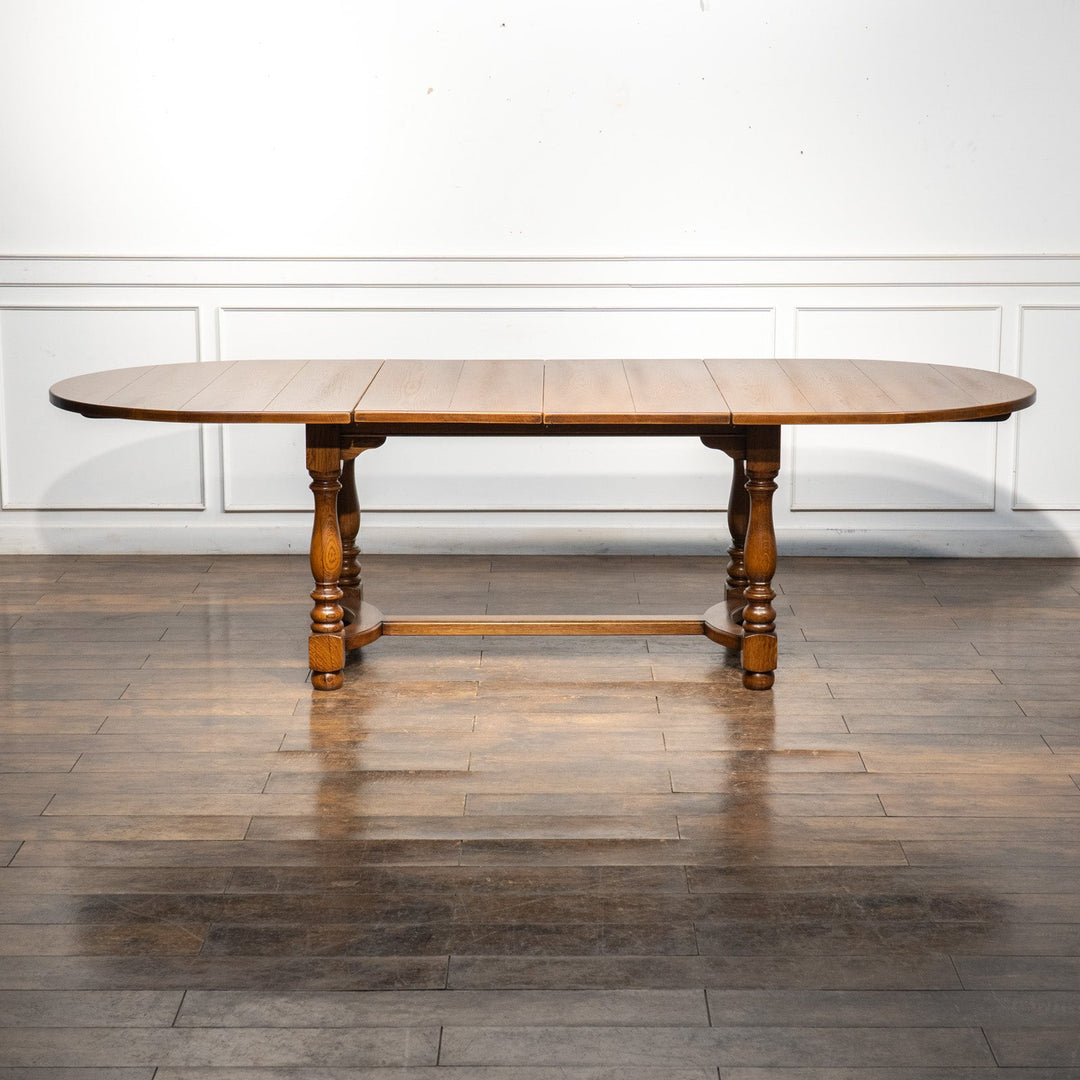 特大サイズへと天板が変化する オーク ラージ エクステンション ダイニングテーブル /25L