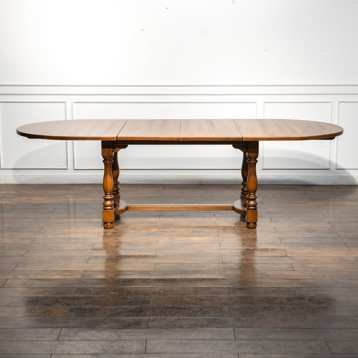 特大サイズへと天板が変化する オーク ラージ エクステンション ダイニングテーブル /25L