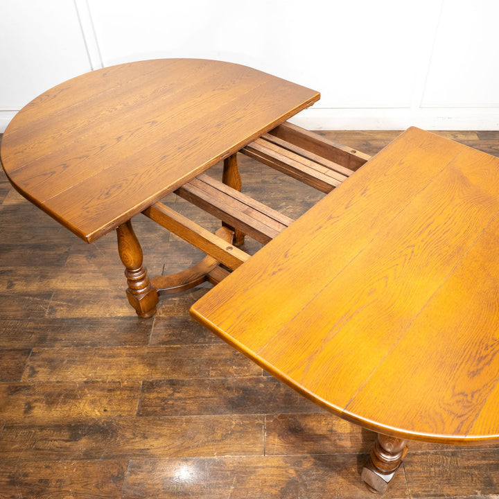 特大サイズへと天板が変化する オーク ラージ エクステンション ダイニングテーブル /25L