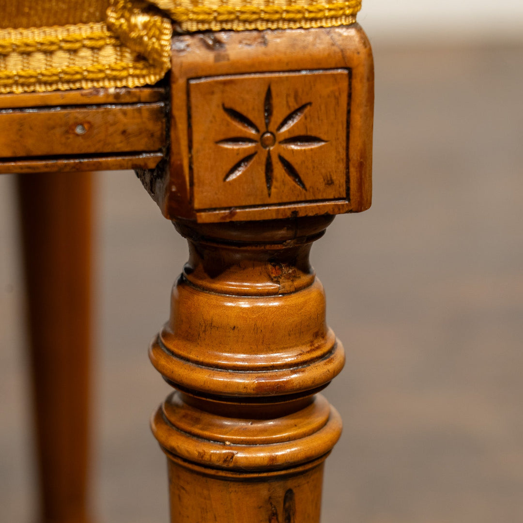 ウォールナット イエロー バルーンバックチェア /25L-3