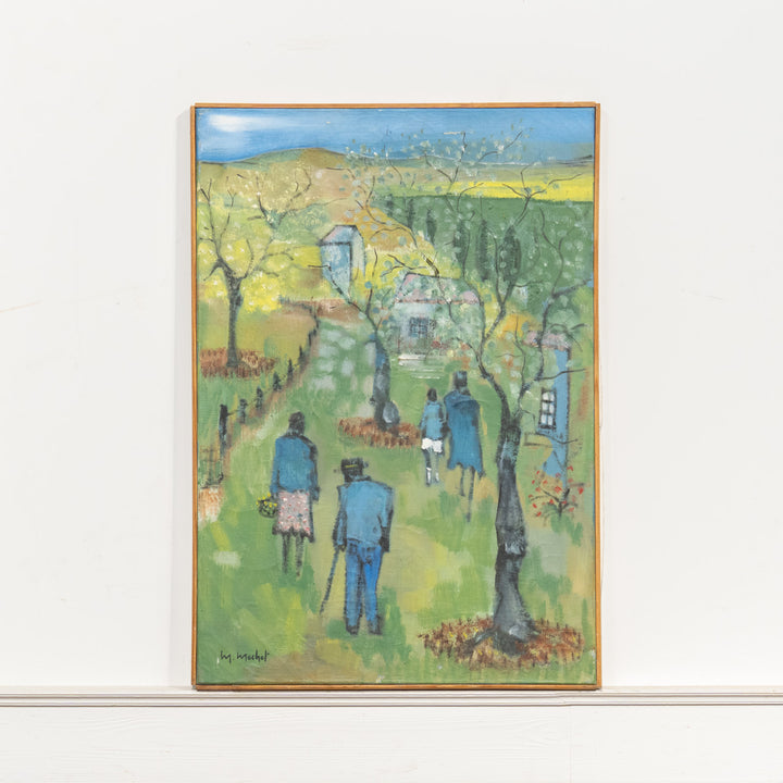 優しく素朴でどこか哀愁漂う美しい作品 直筆メッセージ付き キャンバスアート /25L
