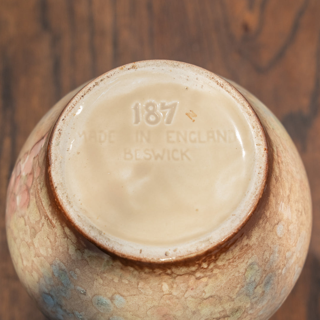 【BESWICK ベスウィック】天然石や結晶を思わせる釉薬が魅力的 フラワーベース /25L