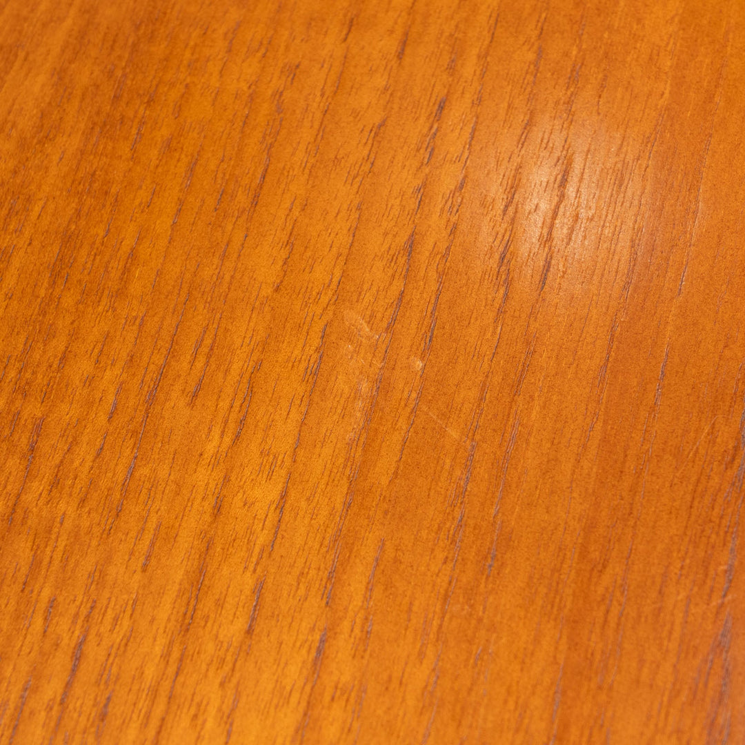 薄型で場所を取らずに収納できる オーバル天板 チーク ゲートレッグテーブル /26A