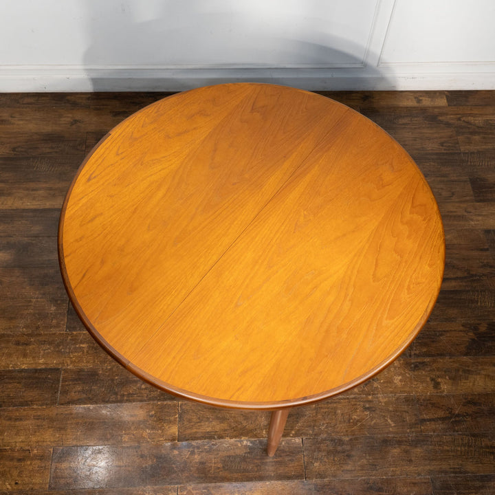 英国【G-PLAN ジープラン Fresco フレスコ】エクステンション ラウンド ダイニングテーブル No.4385  /26A