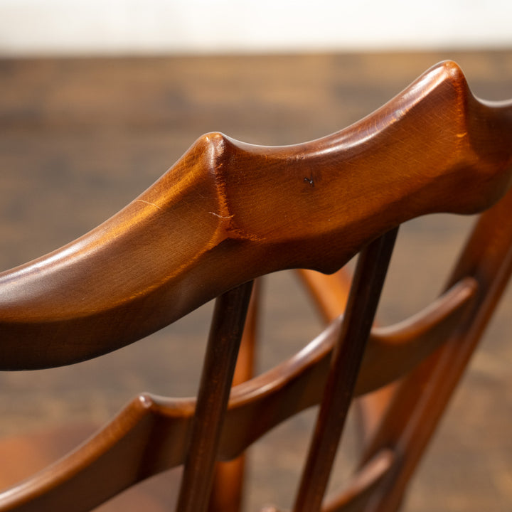 英国【ERCOL アーコール】背中をしっかり支えてくれる ラダーバックアームチェア No.496A オールドコロニアル /26A-1