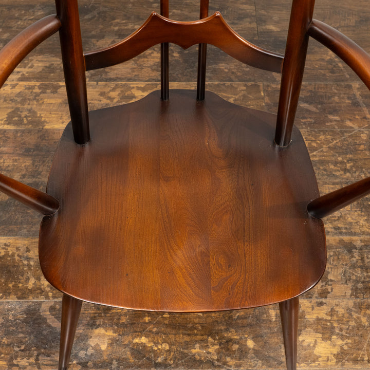英国【ERCOL アーコール】背中をしっかり支えてくれる ラダーバックアームチェア No.496A オールドコロニアル /26A-1