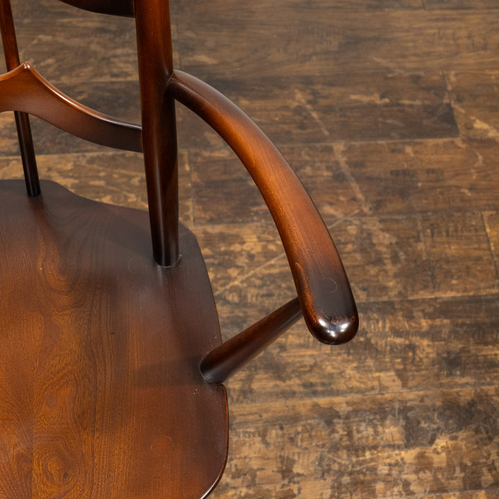 英国【ERCOL アーコール】背中をしっかり支えてくれる ラダーバックアームチェア No.496A オールドコロニアル /26A-1