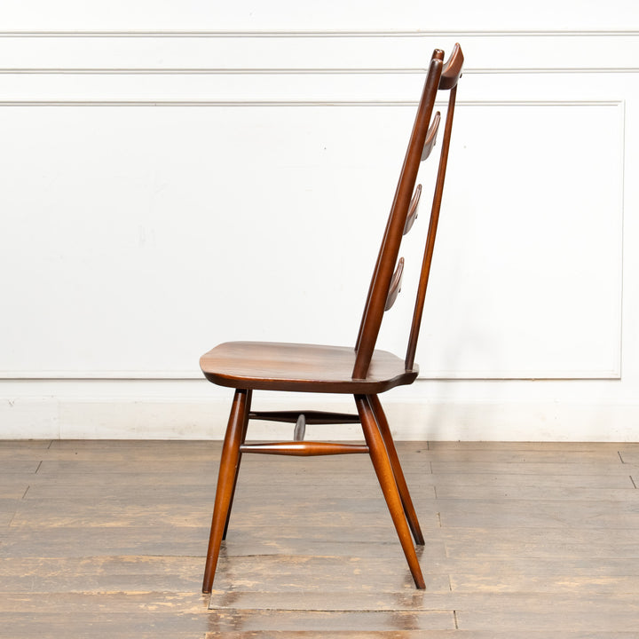 英国【ERCOL アーコール】背中をしっかり支えてくれる ラダーバックチェア No.496 オールドコロニアル /26A-1