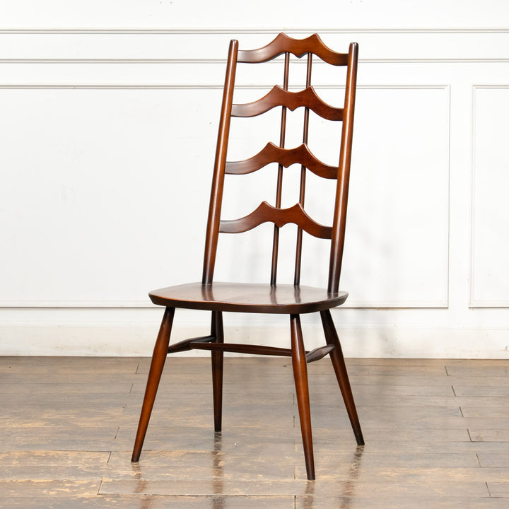 英国【ERCOL アーコール】背中をしっかり支えてくれる ラダーバックチェア No.496 オールドコロニアル /26A-2