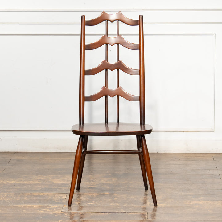 英国【ERCOL アーコール】背中をしっかり支えてくれる ラダーバックチェア No.496 オールドコロニアル /26A-2