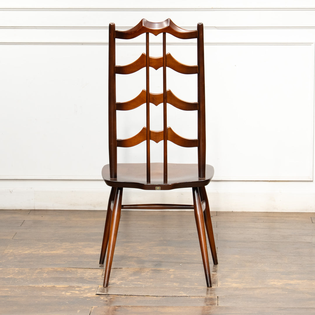 英国【ERCOL アーコール】背中をしっかり支えてくれる ラダーバックチェア No.496 オールドコロニアル /26A-2