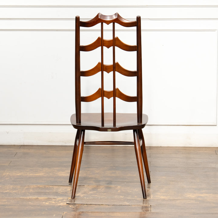 英国【ERCOL アーコール】背中をしっかり支えてくれる ラダーバックチェア No.496 オールドコロニアル /26A-2