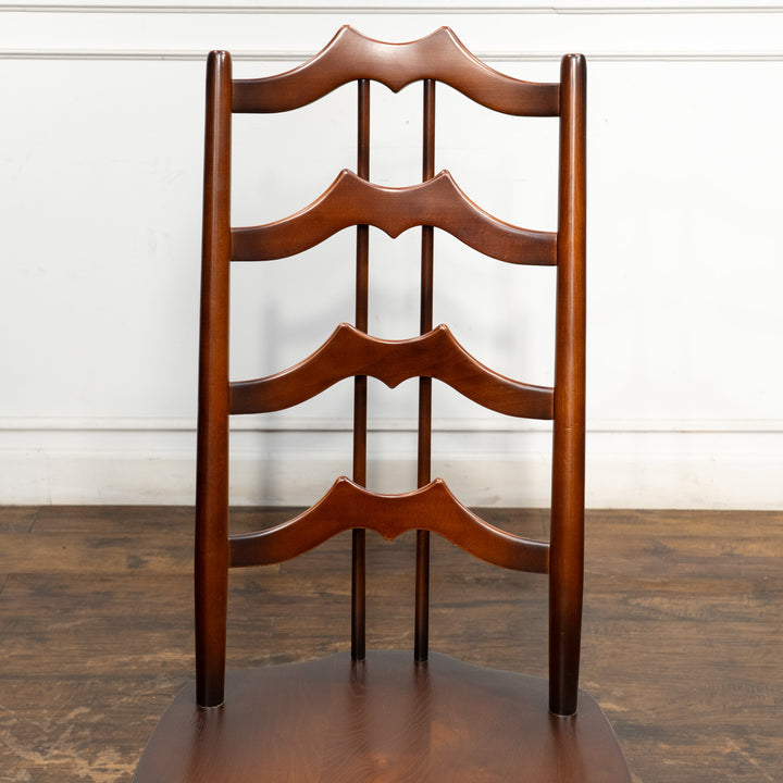 英国【ERCOL アーコール】背中をしっかり支えてくれる ラダーバックチェア No.496 オールドコロニアル /26A-2