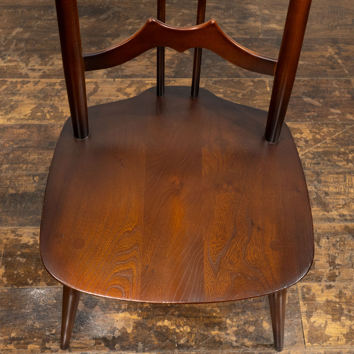 英国【ERCOL アーコール】背中をしっかり支えてくれる ラダーバックチェア No.496 オールドコロニアル /26A-2