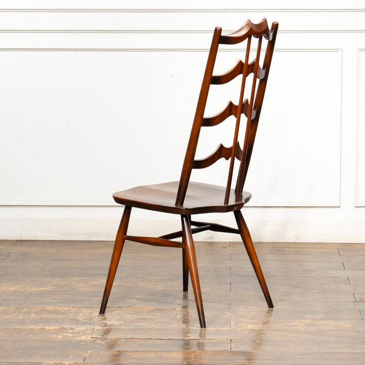 英国【ERCOL アーコール】背中をしっかり支えてくれる ラダーバックチェア No.496 オールドコロニアル /26A-3