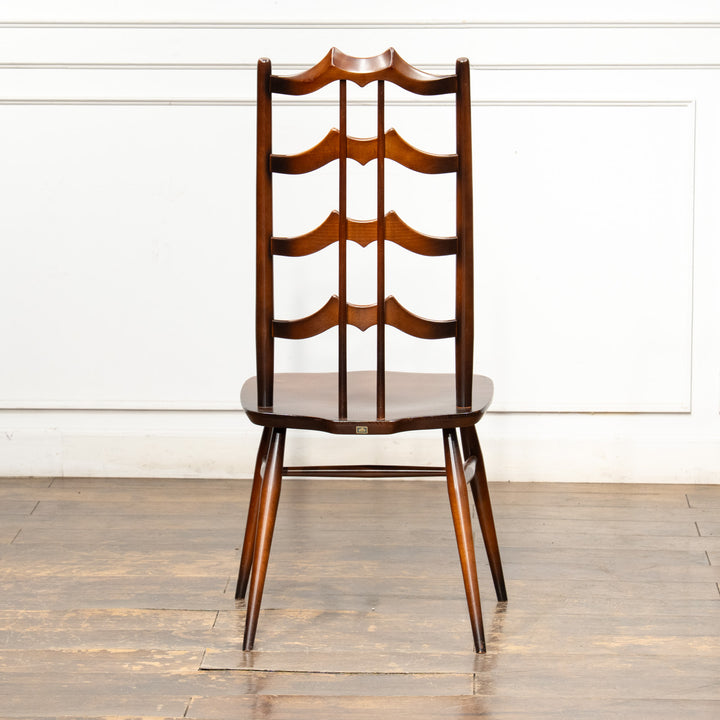 英国【ERCOL アーコール】背中をしっかり支えてくれる ラダーバックチェア No.496 オールドコロニアル /26A-3