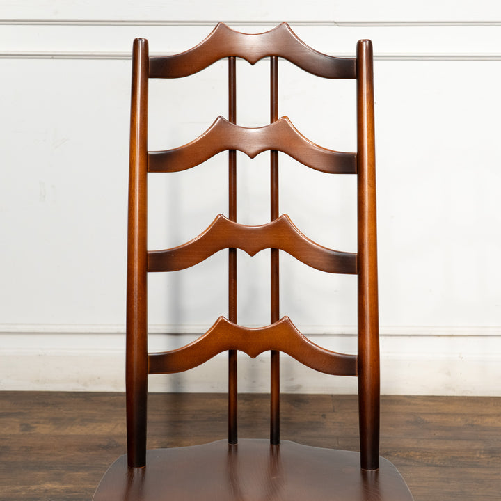 英国【ERCOL アーコール】背中をしっかり支えてくれる ラダーバックチェア No.496 オールドコロニアル /26A-3