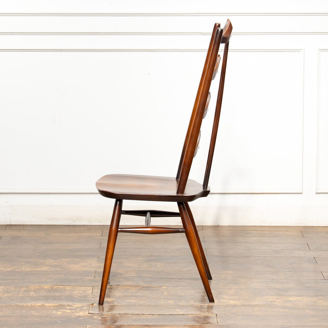英国【ERCOL アーコール】背中をしっかり支えてくれる ラダーバックチェア No.496 オールドコロニアル /26A-4